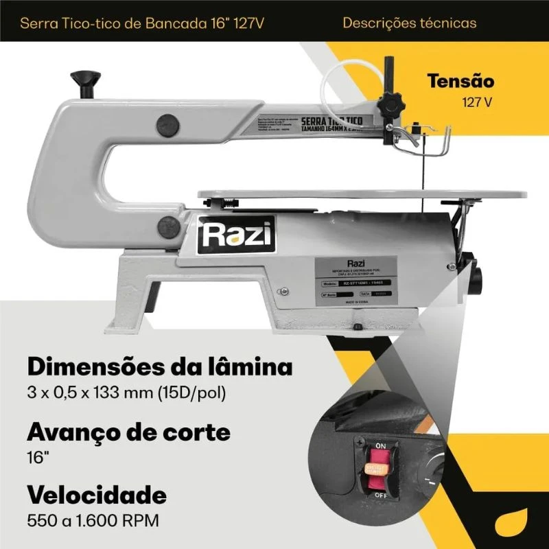 5.3 melhor serra tico tico de bancada - Razi RZ