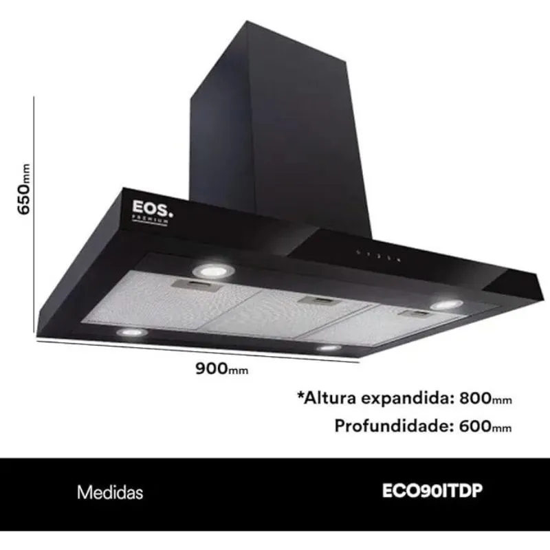melhor coifa de ilha eos premium digital touch