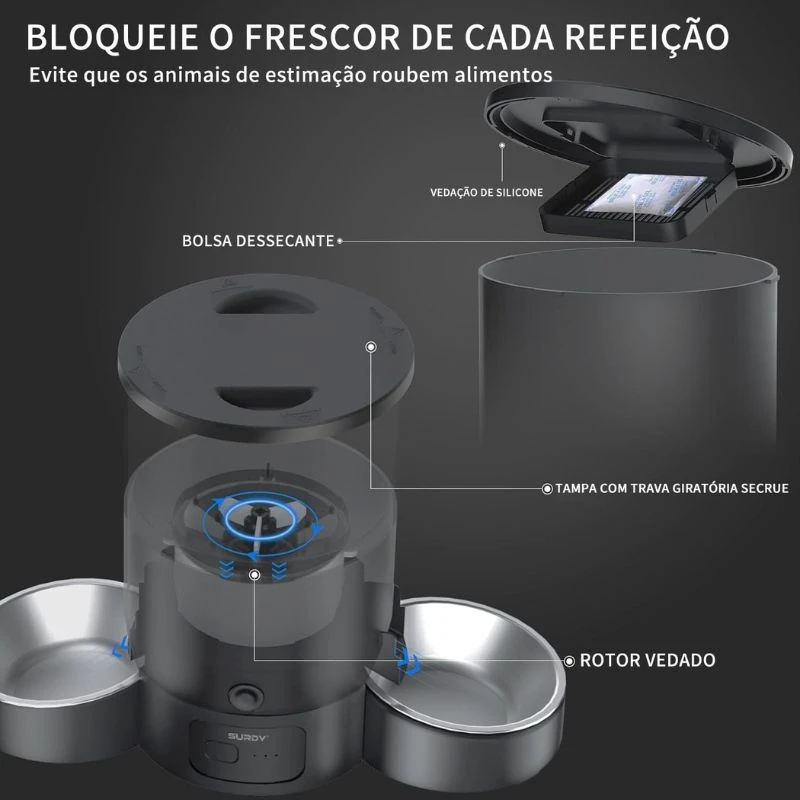 melhor alimentador automatico pet surdy